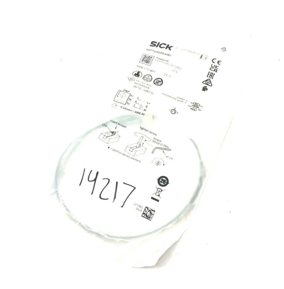 Sick MZT7-03VPS-KR0 T-Slot Cylinder Sensor PNP 10-30VDC 1070821