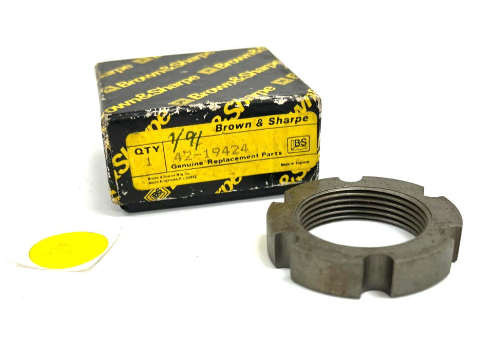 BROWN & SHARPE 42-19424 LOCK NUT OD 1-13/16" ID 1-3/16" THICKNESS 3/8"