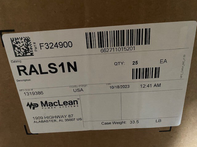 (25 PACK) Maclean Power Systems RALS-1-N Angled Suspension Clamp