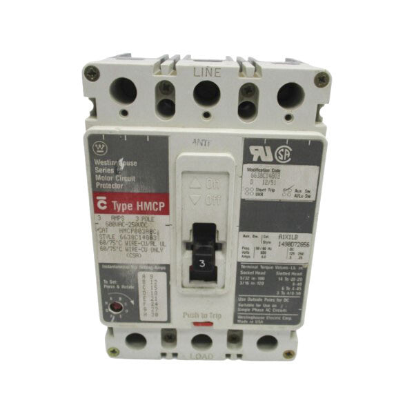 WESTINGHOUSE HMCP003A0C 600VAC 3A (AS PICTURED) NSNP