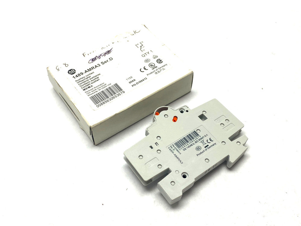 Allen Bradley 1489-AMRA3 Ser. D Auxiliary Contact