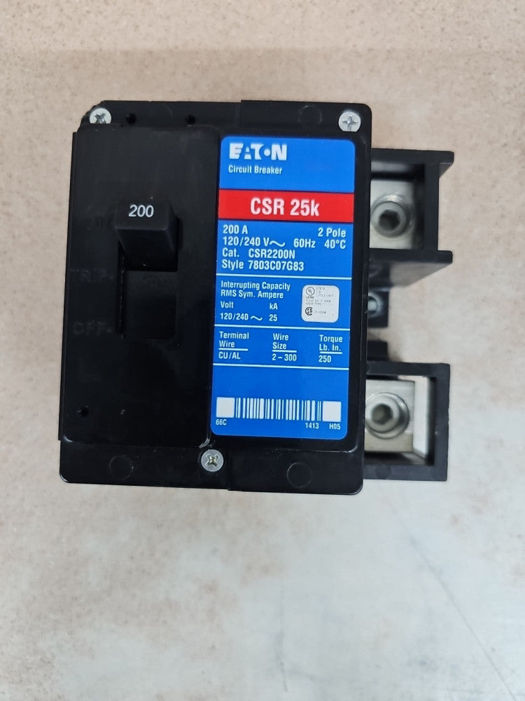 New Take Out Eaton CSH200N 200AMP 2P 120/240V Breaker Chipped