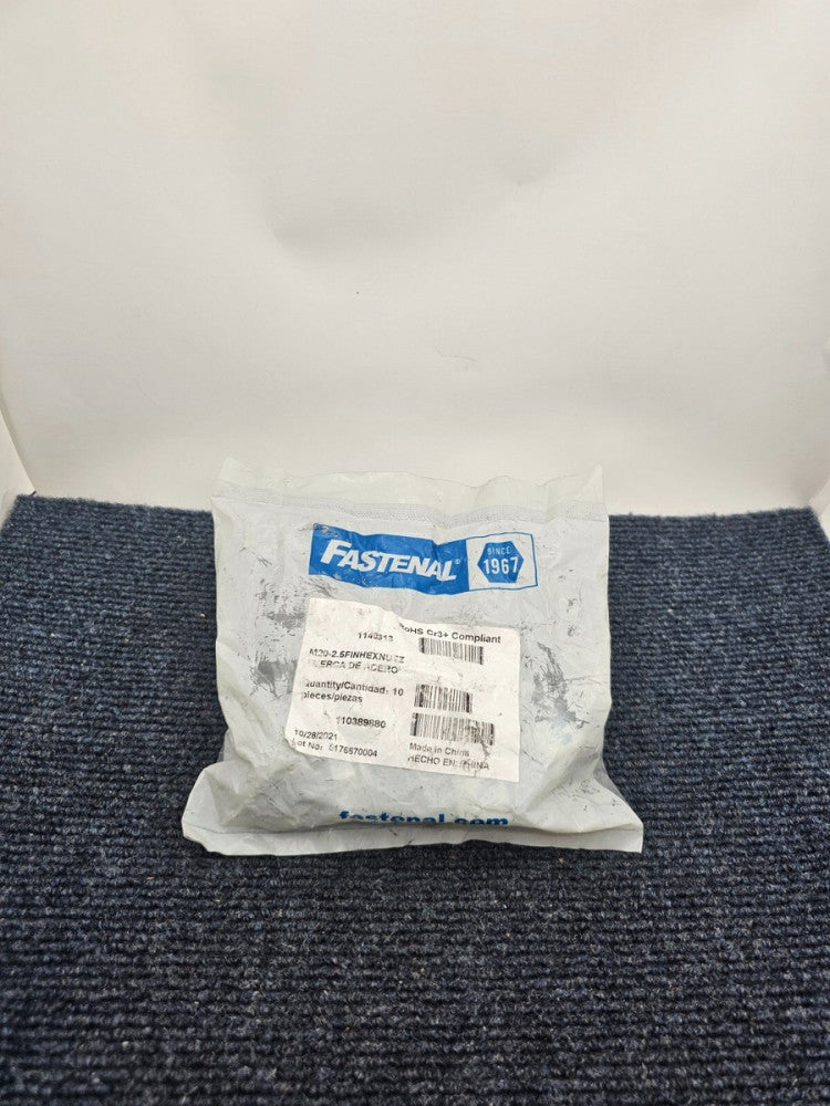 (QTY 60) Fastenal M20-2.5 Finish Steel Class 10 Hex Nut