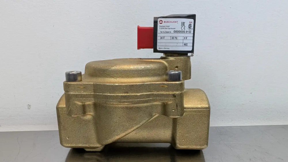 Buschjost CW617N Brass Solenoid Valve 0000000.9100 24VDC Coil 1-1/2" NPTF 5W