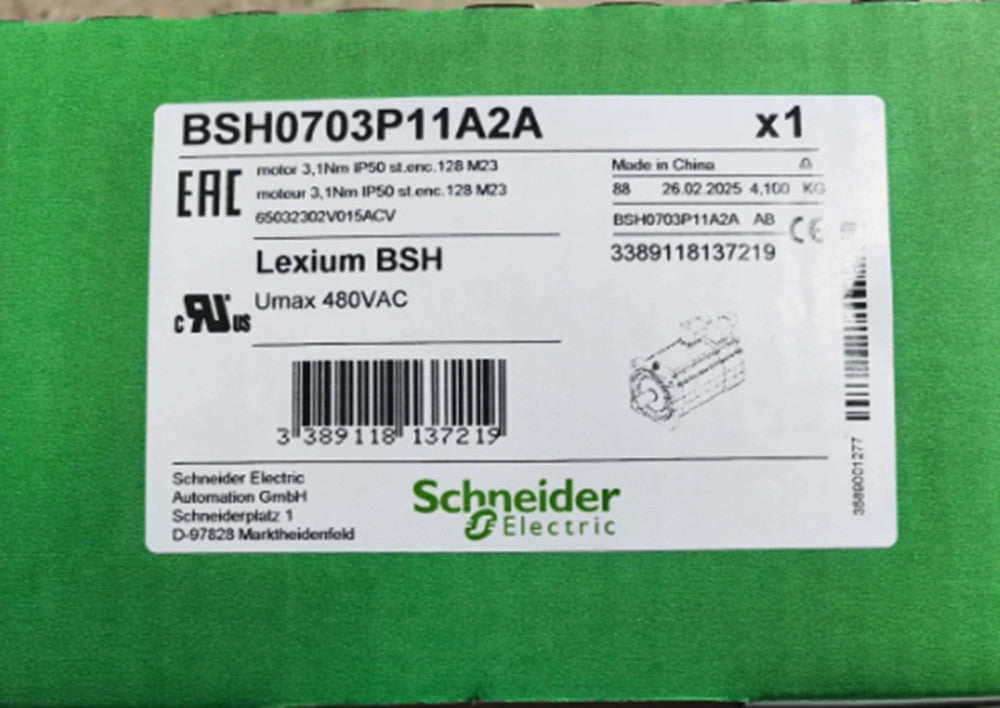One Brand New SCHNEIDER Brand BSH0703P11A2A Servo Motor BSH0703P11A2A