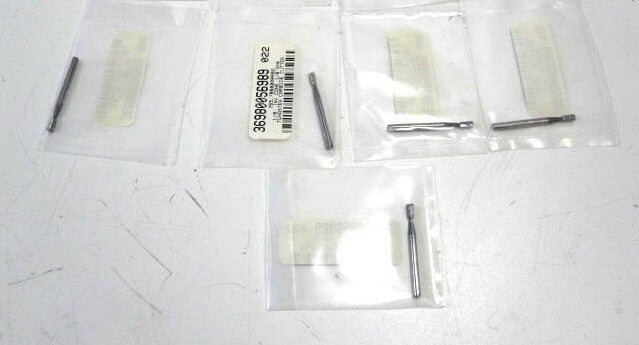 1/8" x 1-1/2" x 1/8" x 2" OAL Single Cut Carbide Inverted Cone Burs - Lot of 5 