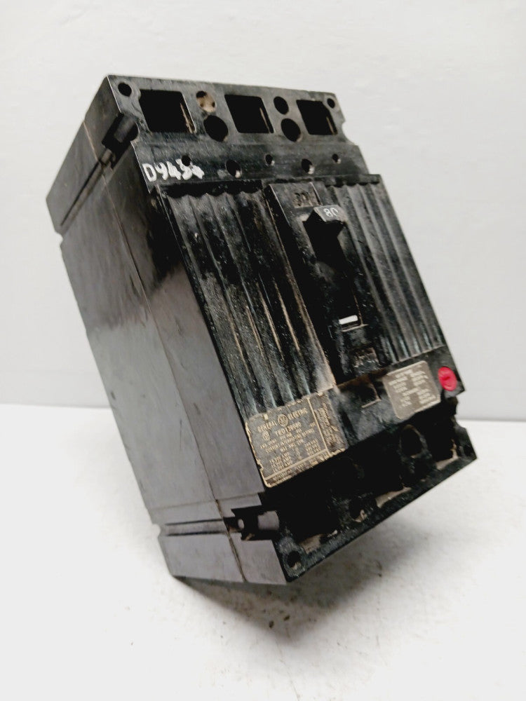 GENERAL ELECTRIC TED136080 80 AMP CIRCUIT BREAKER 3 POLE 600 VAC