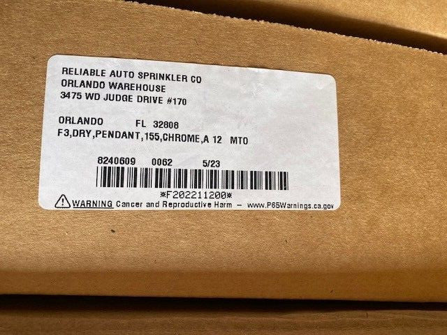 Reliable Quick Response Horizontal Sidewall Sprinkler Head Brass  F202211200