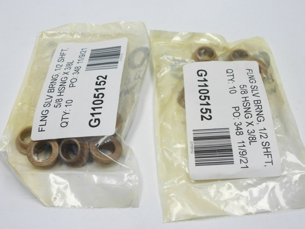 (Lot of 20) Oilite FF611-01B 1/2 Shaft, 5/8 Hsng x 3/8L Plain Bearing, Slide Bea