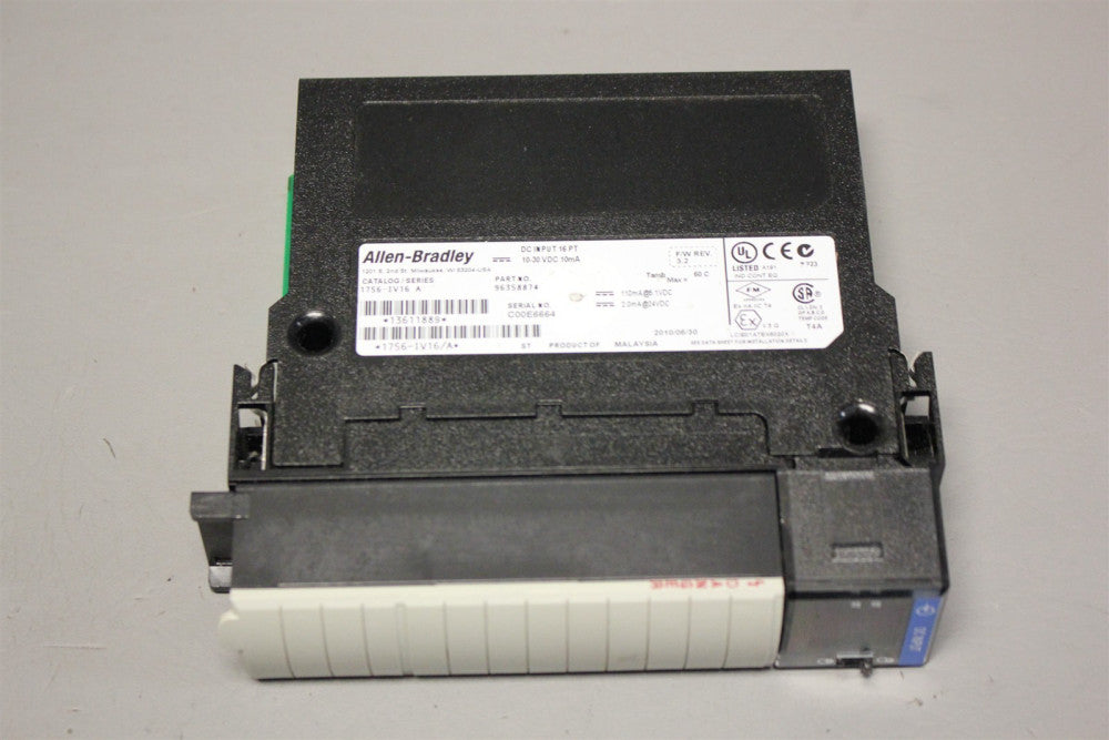 ALLEN BRADLEY CONTROLLOGIX DC INPUT PLC MODULE 1756-IV16 A FW 3.2