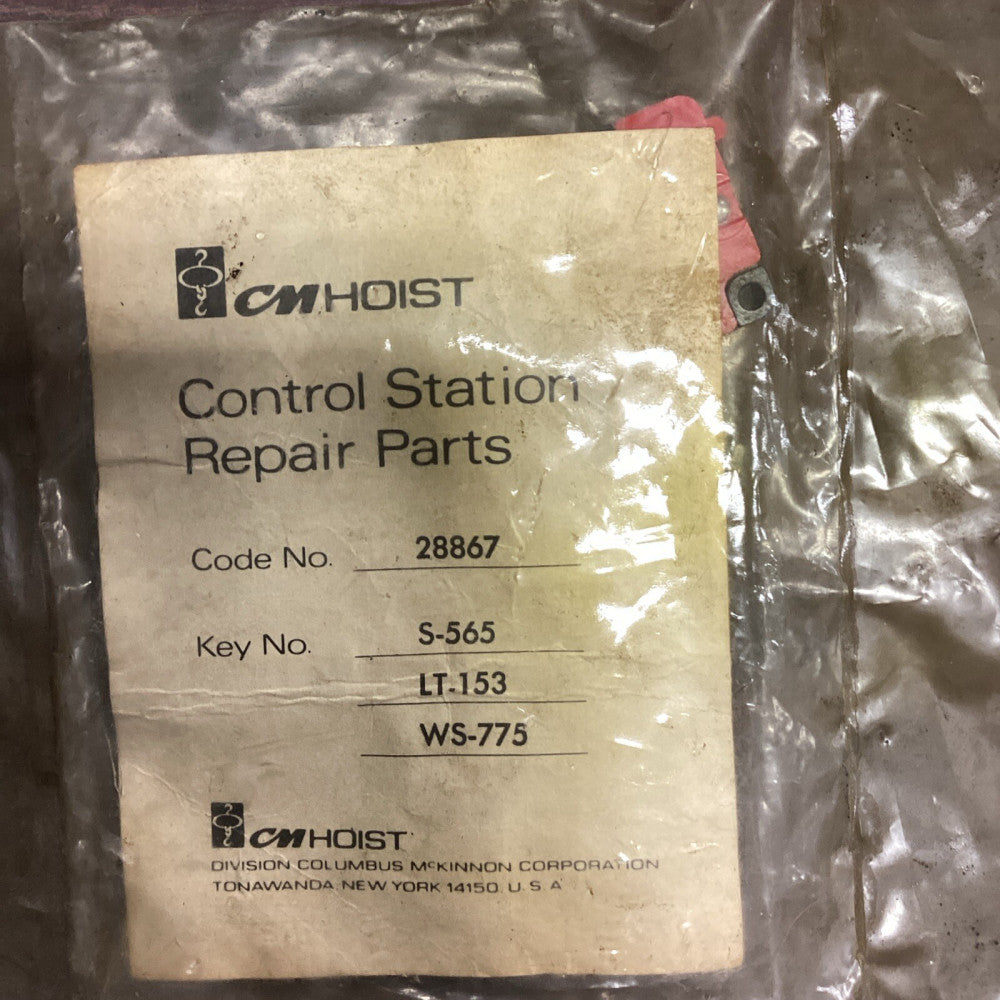 CM Control Station Repair Parts 28867 S-565 LT-153 WS-775 G97