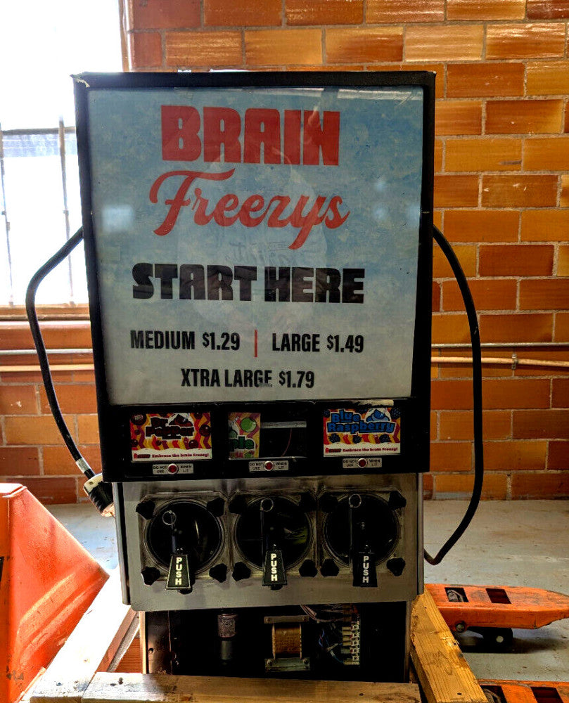 FBD Three Flavor Barrels High Volume Frozen Beverage Dispenser.