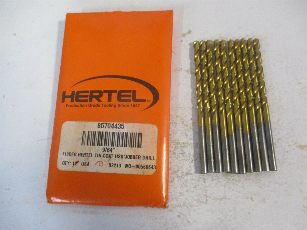 (85704435) 9/64" x 2-7/8" OAL 118° High Speed Steel Jobber Drill - Pack of 10