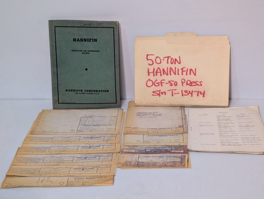 Hannifin Instruction & Maintenance Bulletin + Plans for Open Gap Hydraulic Press