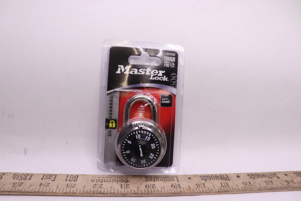Master Lock 3-Digit Combination Padlock Steel Body Steel Lock 1500D