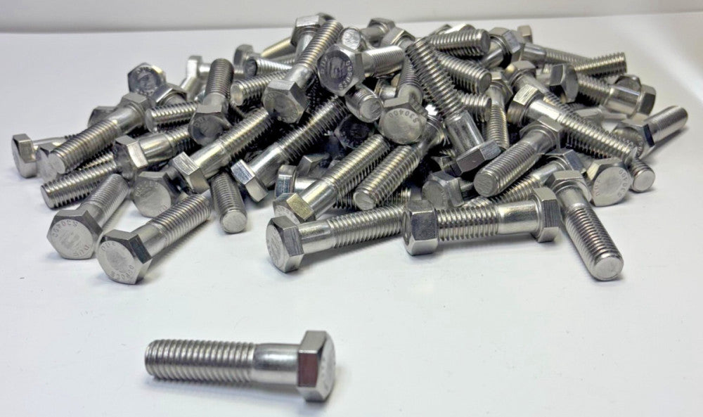 HILLMAN HEX BOLTS 3/8IN-13 X 1-1/2IN STAINLESS COARSE THREADED LOT OF 103
