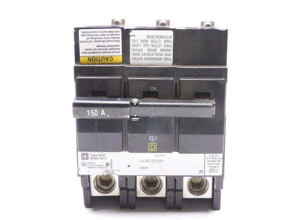 SQUARE D QOB3150VH 150A 240V NSNP