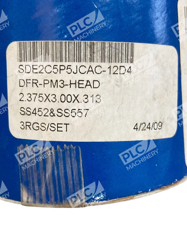 Sepco 3PK 2.375X3.00X0.313 SS452&SS557 DFR-PM3-HEAD Packing SDE2C5P5JCAC-12D4