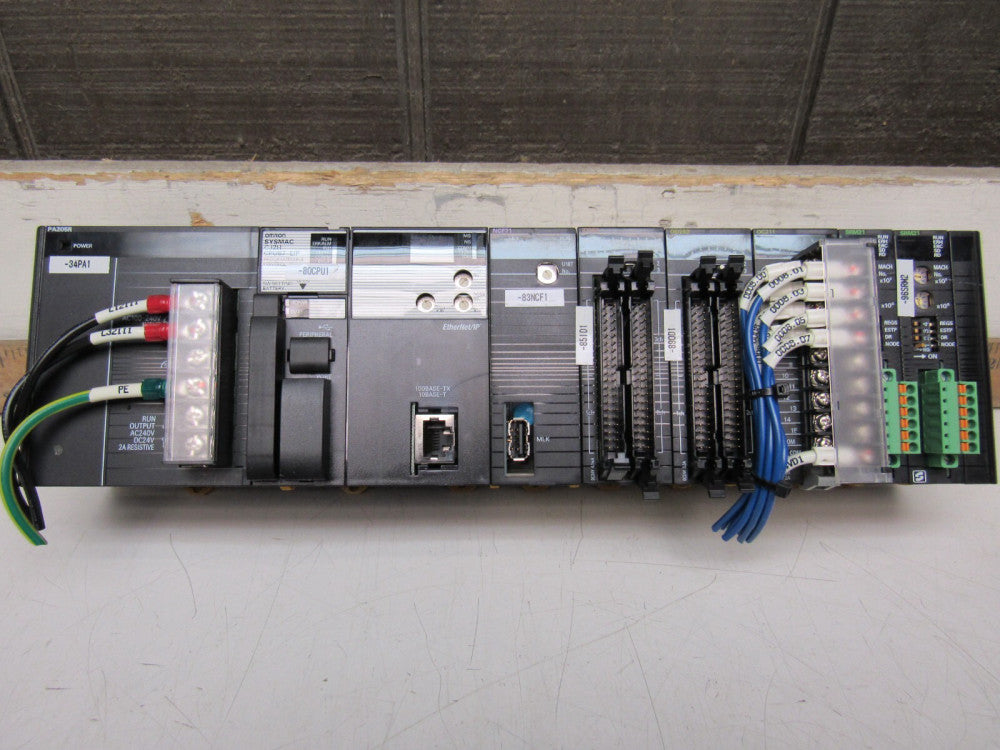 OMRON SYSMAC SYSTEM CJ2H-CPU67-EIP CPU PA205R NCF71, ID262, OD262, SRM21 XLNT !!