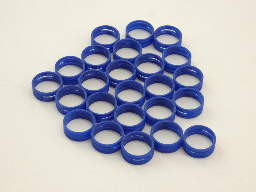 *Lot of 24* Neutrik XXR-6 Blue Color Coding XLR Cable Ring - NEW Surplus!