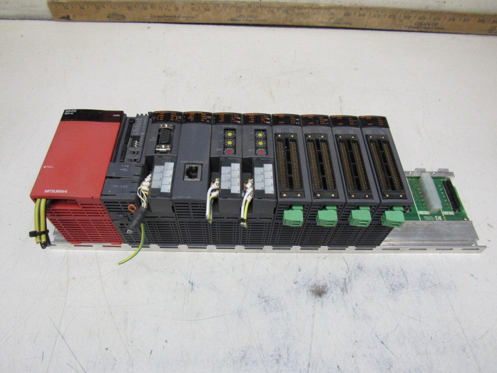 MITSUBISHI MELSEC-Q PLC SYSTEM Q12HCPU Q61P QJ71E71-100 QD75D4 QJ61BT11 NICE !!!