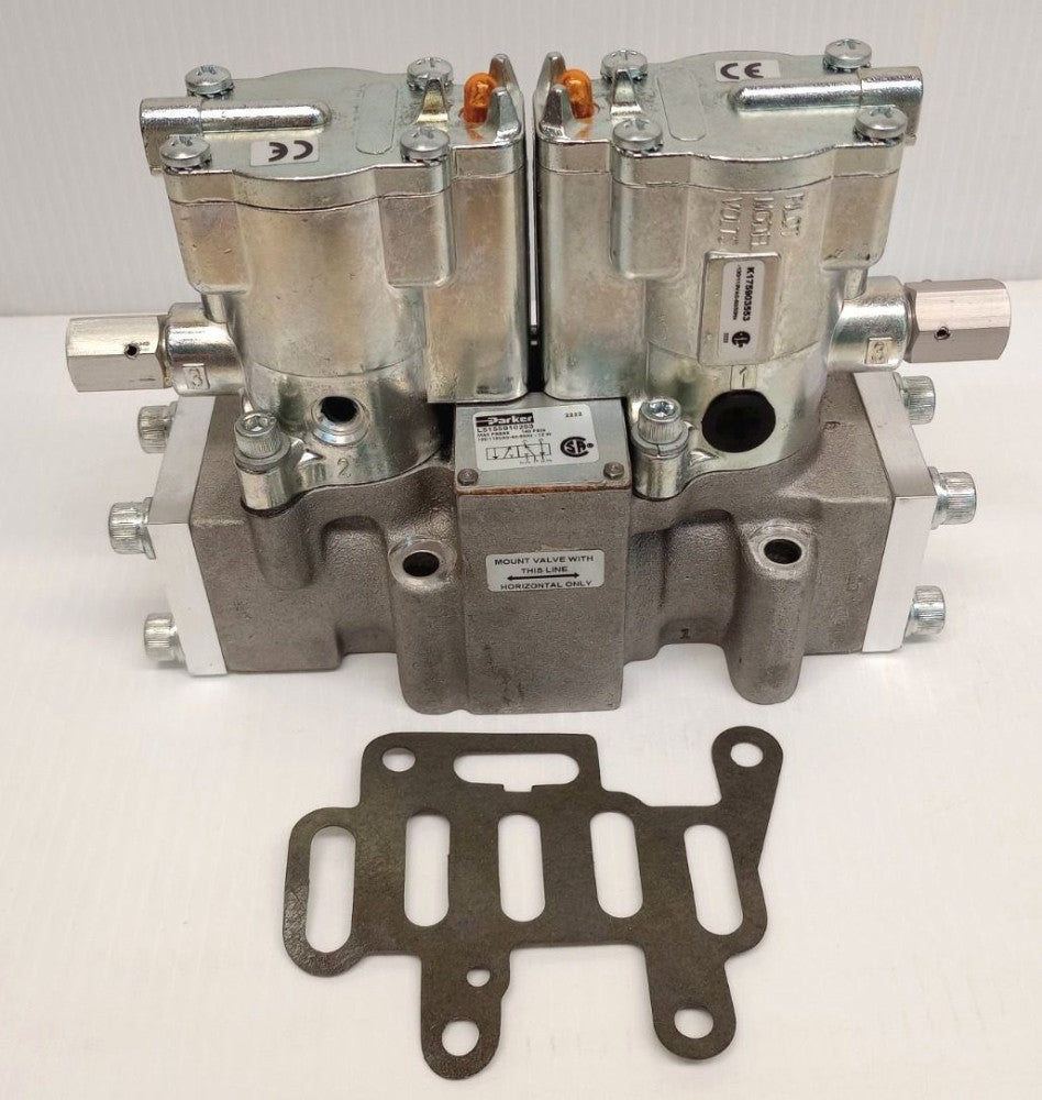Parker L5155910253 Pneumatic Dual Solenoid Valve Gasket Included