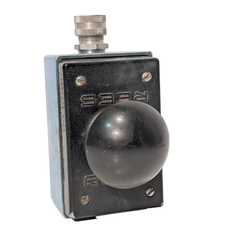 REES 00662-003 Industrial Mushroom Plunger Push Button Control Stop, Black