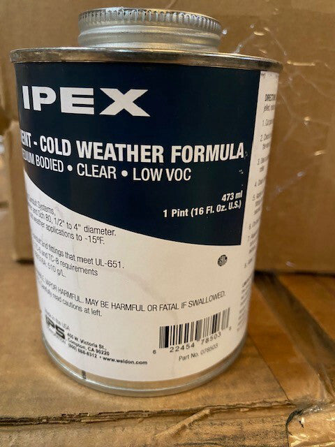 (12 PACK) IPEX 078503 PINT COLD WEATHER CEMENT W/CAP
