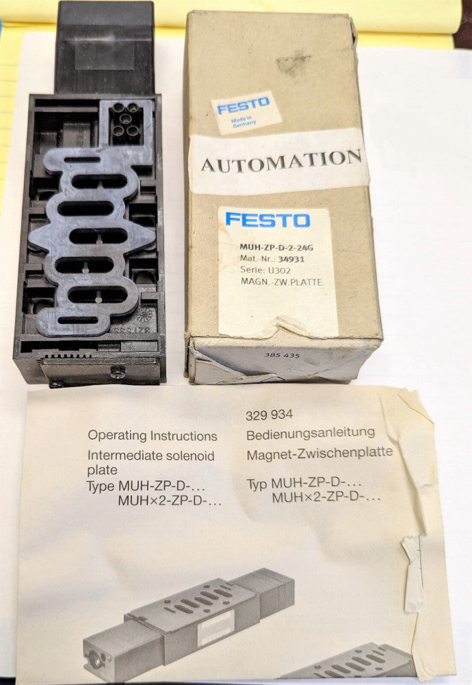 New FESTO Solenoid Valve MUH-ZP-D-2-24G / 34931 [OF49]