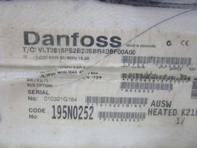 DANFOSS AC DRIVE 195N0252  NSMP