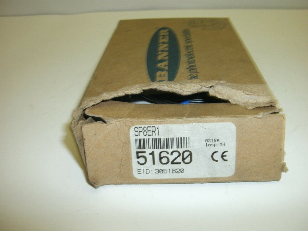 BANNER SP8ER1 PHOTOELECTRIC EMITTER AND RECIEVER PICO-AMP 51620 300MM NEW IN BOX