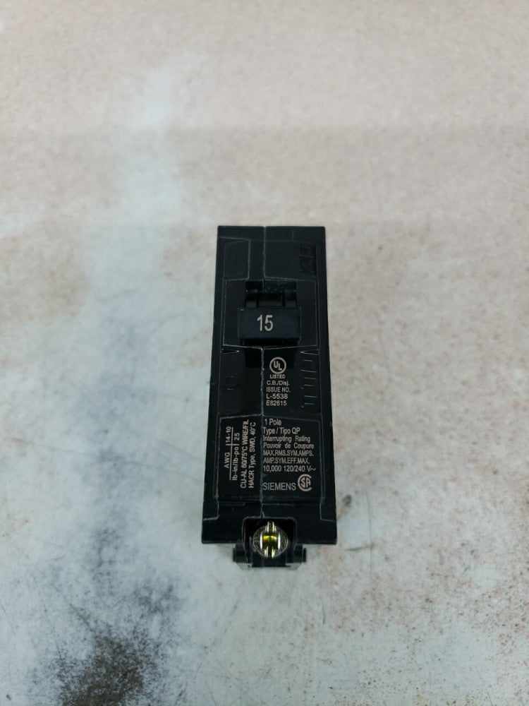 1- Siemens - Q115 - 15A 240V Single-Pole Type QP Circuit Breaker New!