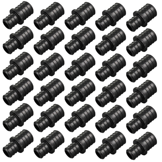 30PCS Poly PEX B  Barb Crimp Fittings 1" X 1" Coupling Straight PPSU F2159