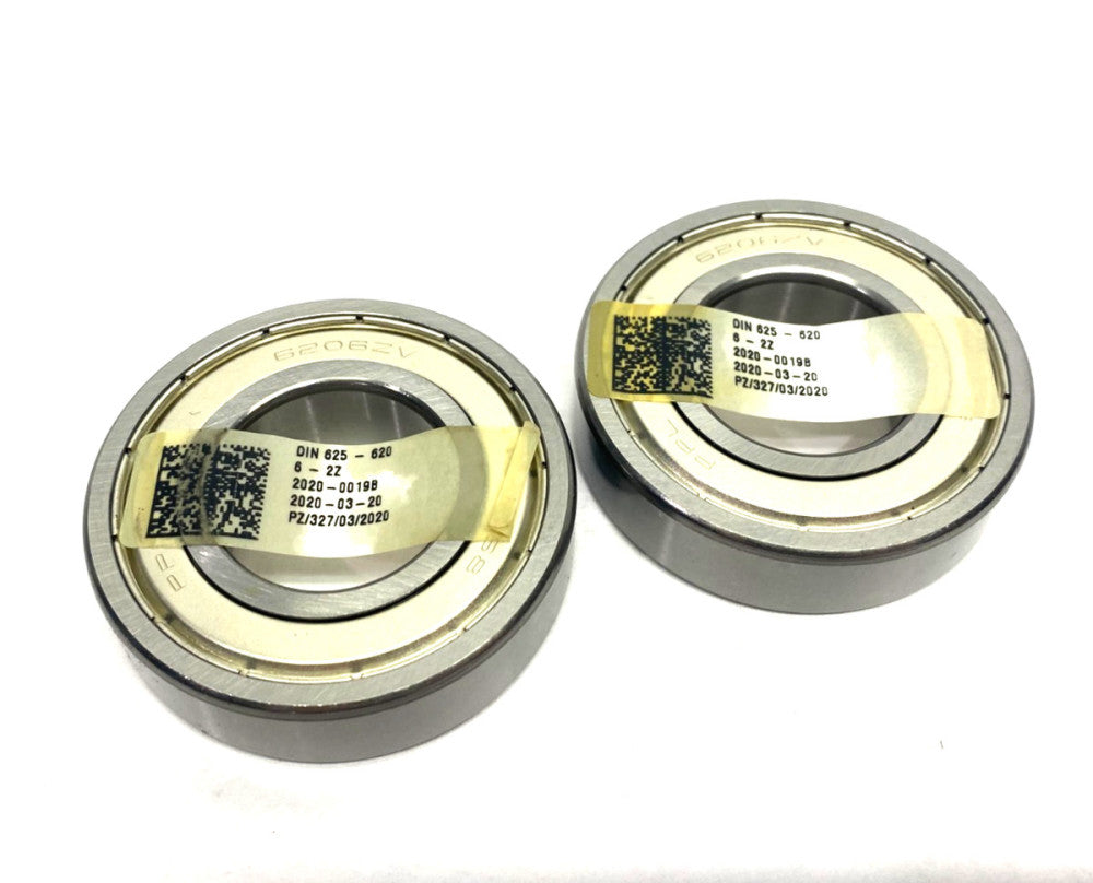 6206-2Z Shielded Radial Ball Bearing, LOT OF 2
