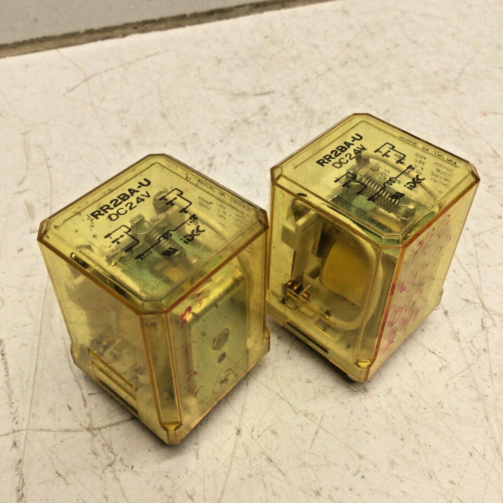 IDEC RR2BA-U RELAY DC24V, 7.5A - 10A, 120 - 240VAC, 30VDC (LOT of 2)