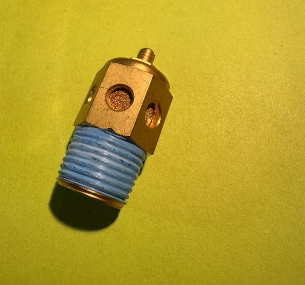 1/2 Flow Control Muffler Adjustable Airflow NPT Brass - New Fast Ship