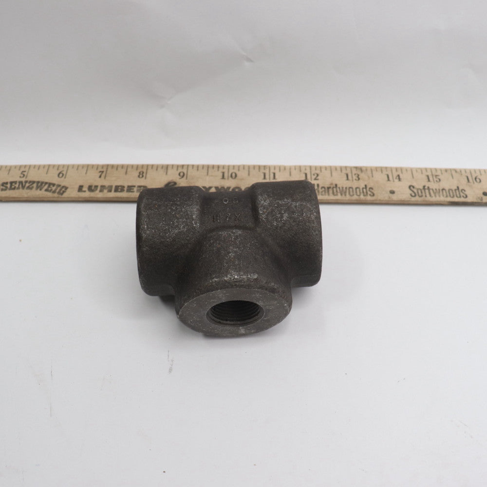 Penn Tee Forged Steel 3M Class 3000 1" x 1" x 3/4" NPT x NPT x NPT