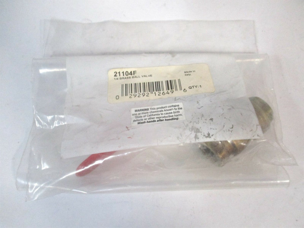 Coilhose Pneumatics (21104F) 1/4" Brass Ball Valve Fitting