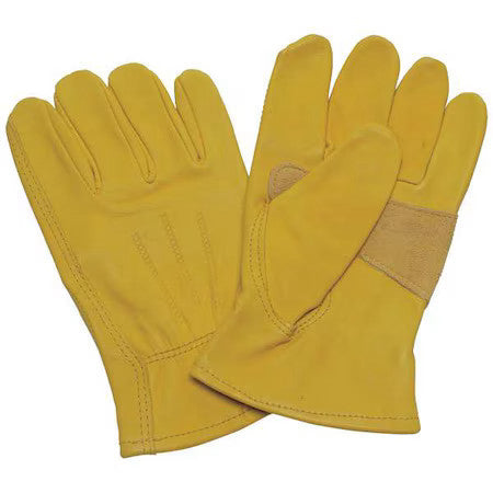 Condor 5Ngp1 Leather Drivers Gloves, Cowhide ( Double Palm ), Shirred Slip-On,