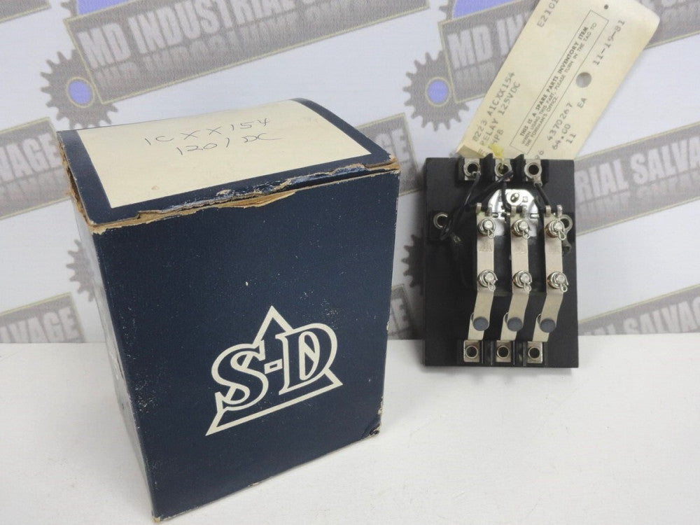 STRUTHERS-DUNN - POWER RELAY - A1CXX154, 125vdc, 3NO Contacts 3 - (NEW in BOX)