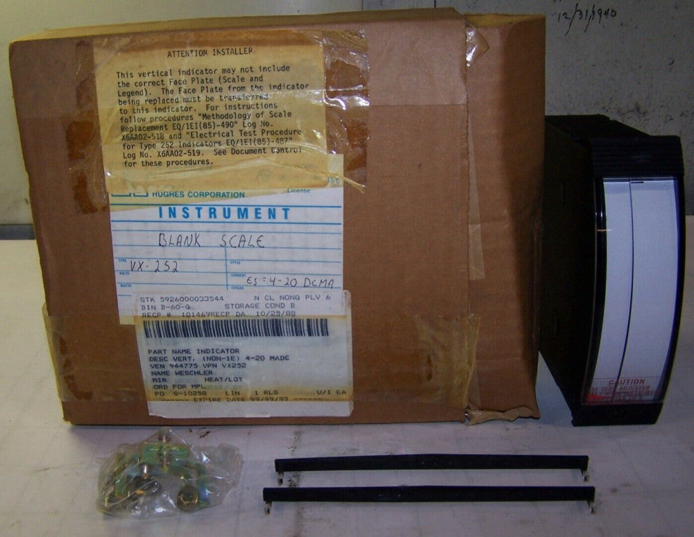 NEW WESCHLER BLANK PANEL METER VX252