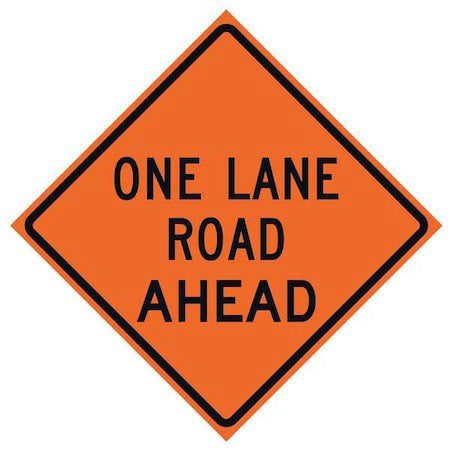Eastern Metal Signs And Safety 669-C/48-Nrvfo-Or One Lane Road Traffic Sign, 48