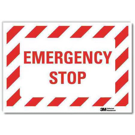 Lyle U7-1154-Rd_10X7 Safety Decal, 7 In H, 10 In W, Aluminum, Vertical