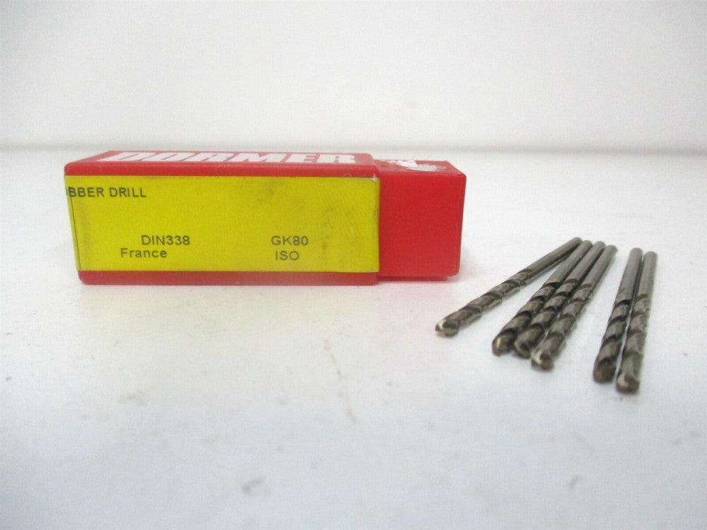 Dormer (0374849) 2.2mm x 53mm OAL 135° Cobalt Straight Jobber Drill - Pack of 6