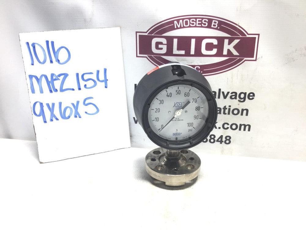 Wika 316 SS Pressure Gauge Tube and Connection 0-100Psi