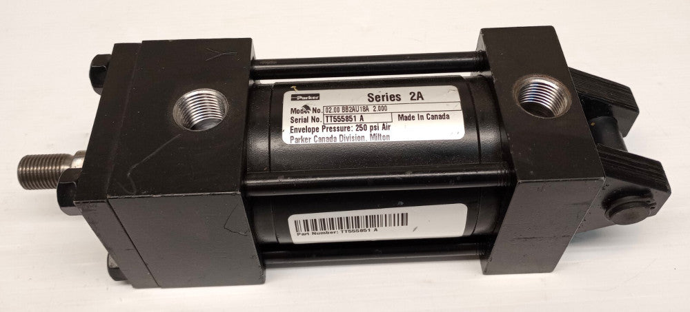 Parker 02.00 BB2AU18A 2.00 Pneumatic Cylinder Fixed Clevis End 2" Bore 2"Stroke