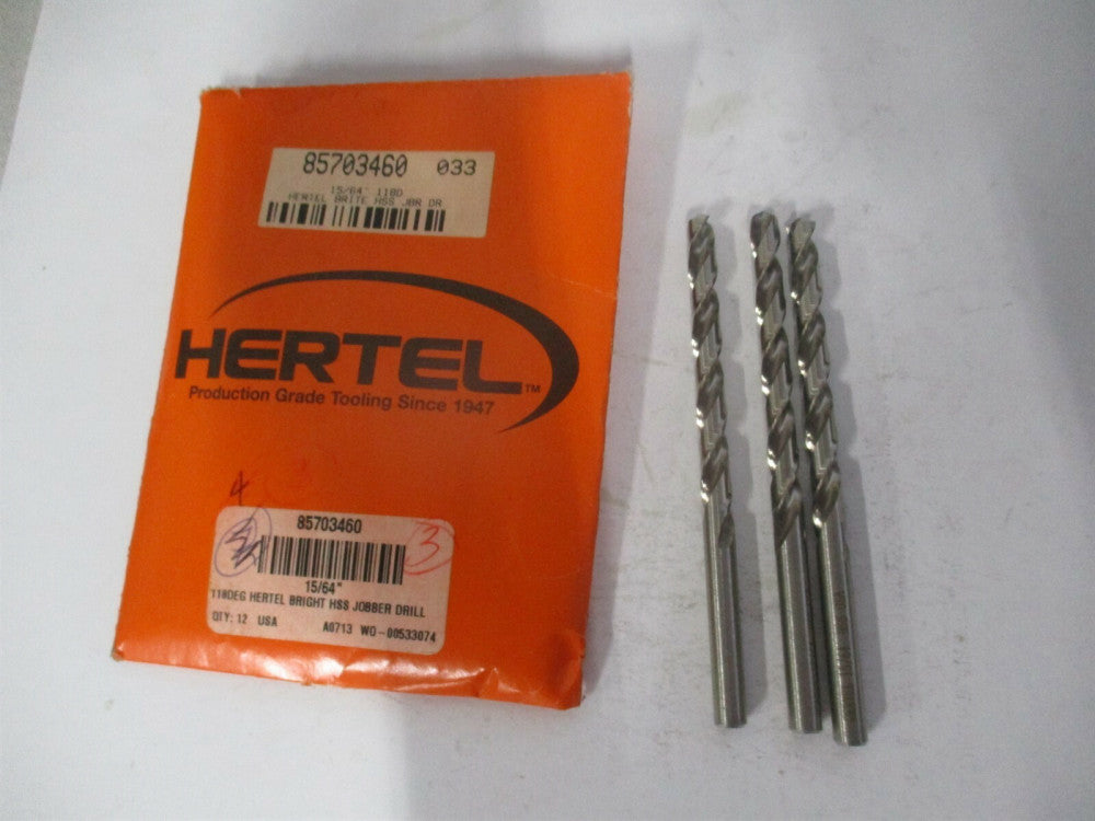 (85703460) 15/64" x 2-5/8" x 3-7/8" 118° High Speed Steel Jobber Drill - Qty 3