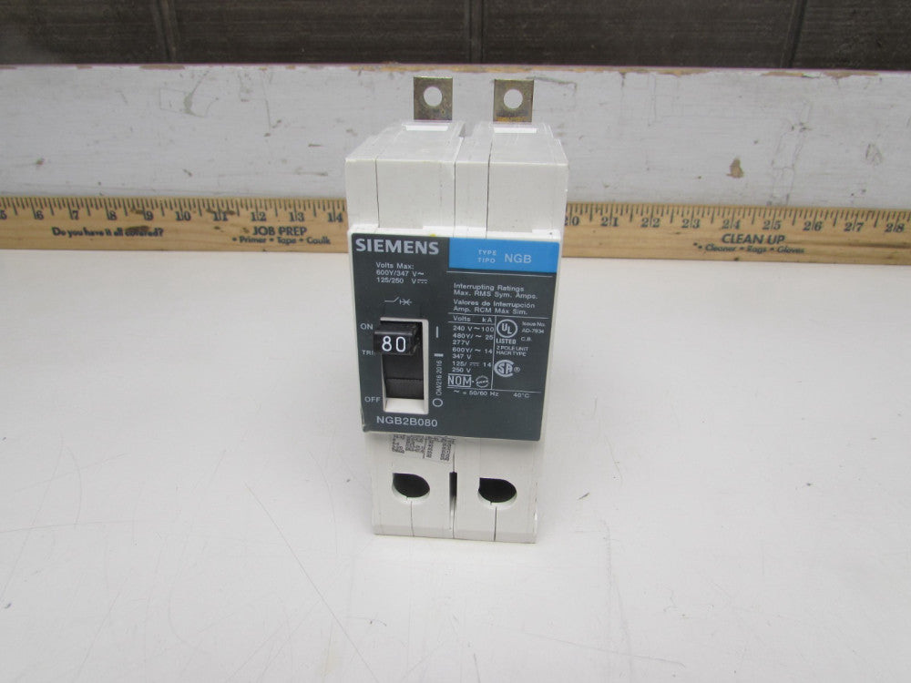 SIEMENS NGB2B080 CIRCUIT BREAKER ,2P-80AMP / 600V MAX GOOD TAKEOUT! MAKE OFFER!!