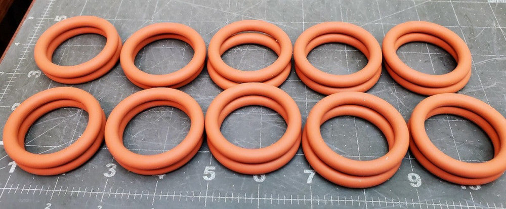 FDA Silicone O-Rings 401 1-1/2" ID, 2" OD, 1/4" Width, Red (Pack of 20) [Z4S4]