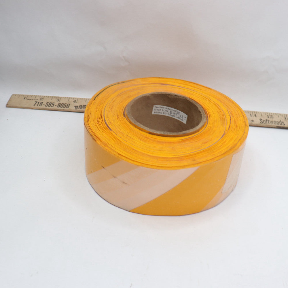 Safety Floor Tape White with Black Chevrons 2-1/2" W X 100 Yds